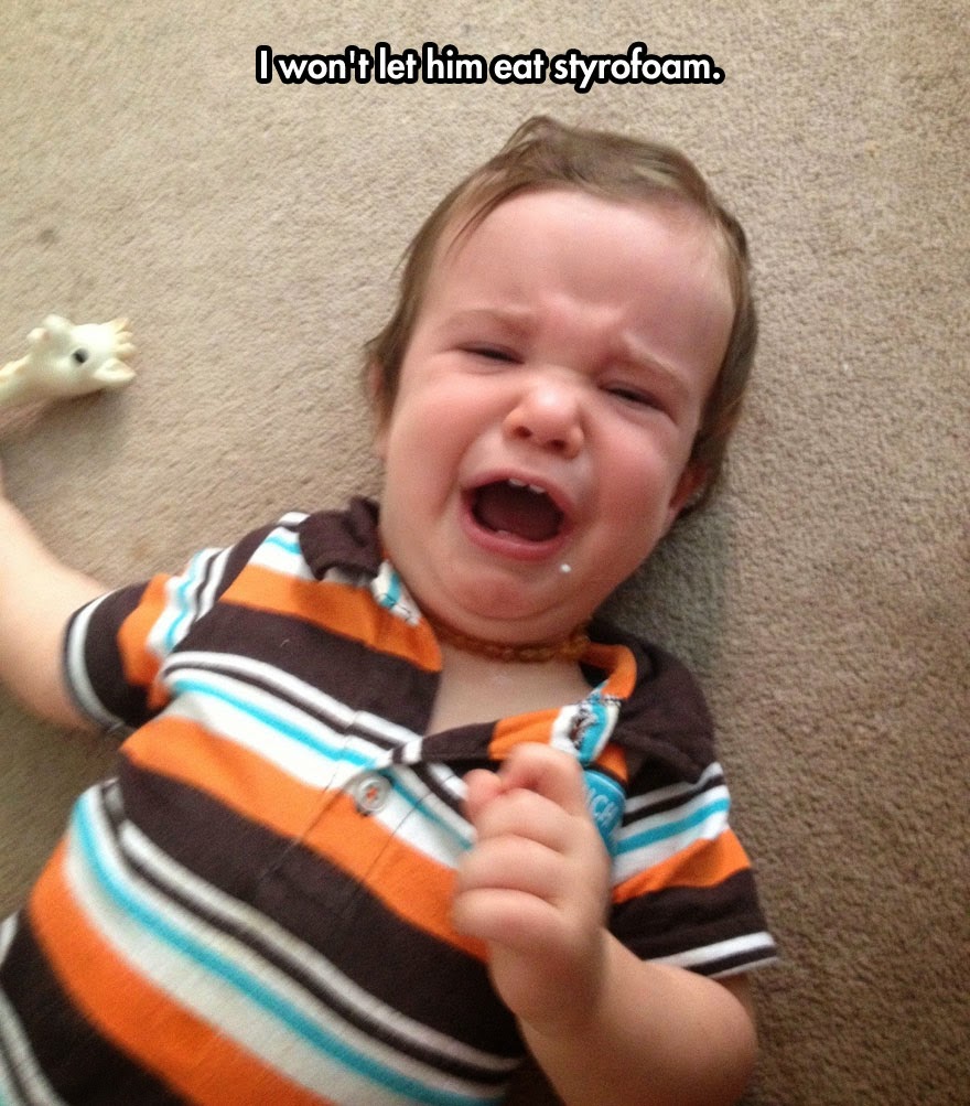Parents chronicle hilarious reasons "why my kid is crying" Bounty Parents