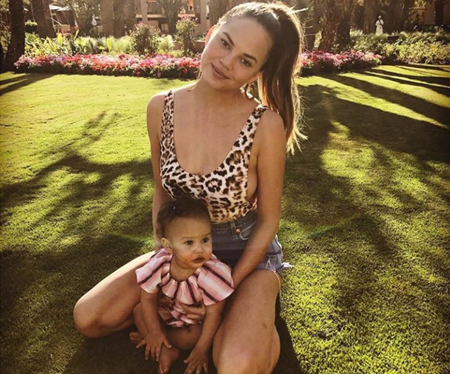 Chrissy Teigen and Luna