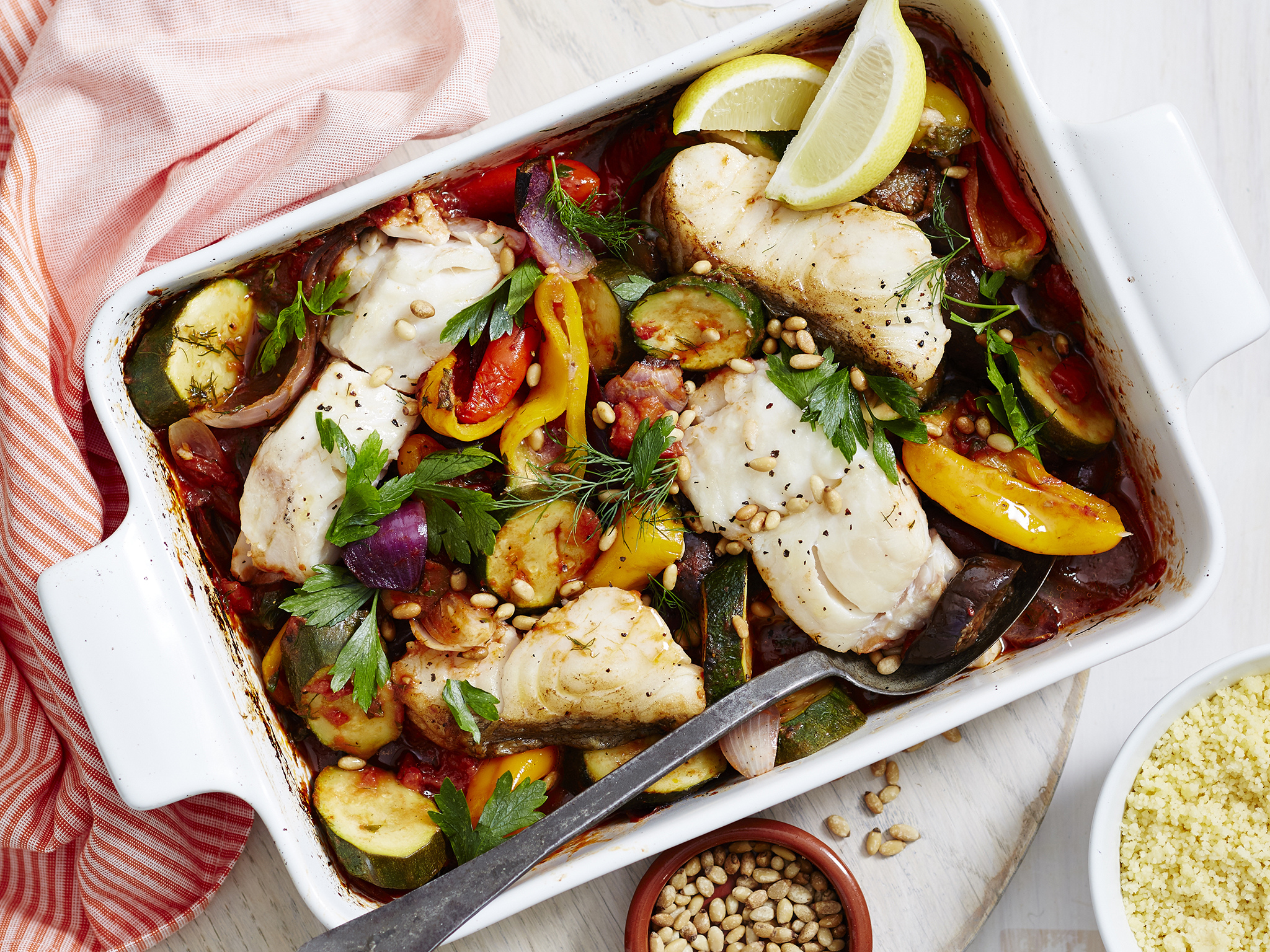 Mediterranean fish bake