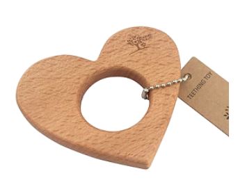 Nature Bubz Love Heart Beech Teether