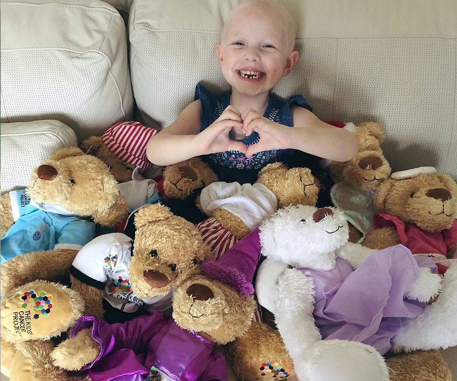 Evie teddy bears Kids' Cancer Project