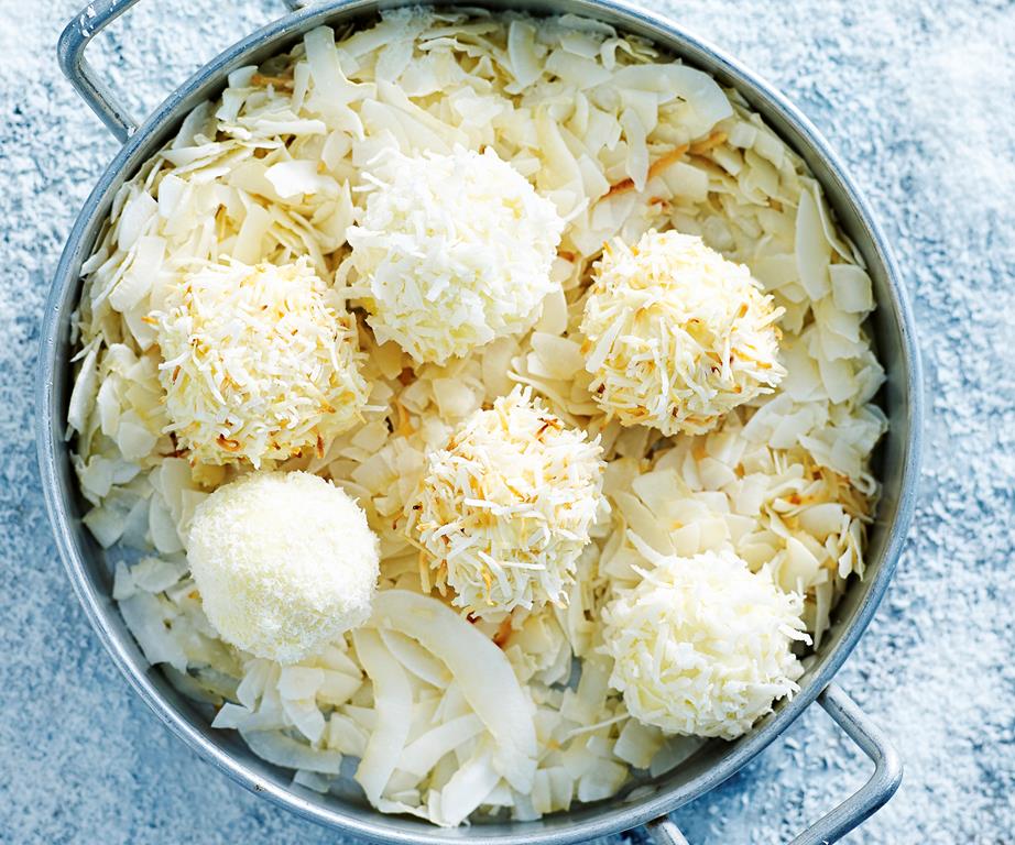 White chocolate coconut balls