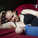 Photo of trans-dad chest-feeding son tells beautiful a story