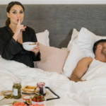 What to eat when you’re pregnant Sam and Snez in bed