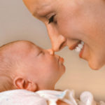 New mum bonds with her baby