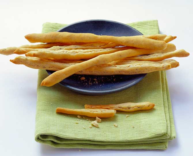 Breadsticks as a finger food