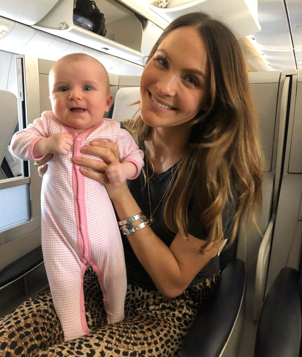 Laura Byrne Marlie Mae plane ride