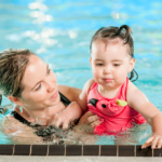 The benefits of baby swim lessons and the effects of chlorine on their skin