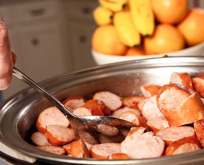 Sausages as a finger food