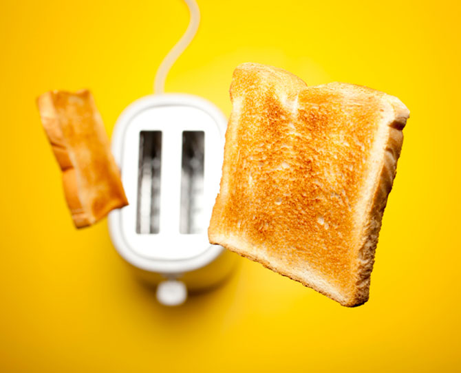 Toast soldiers as a finger food