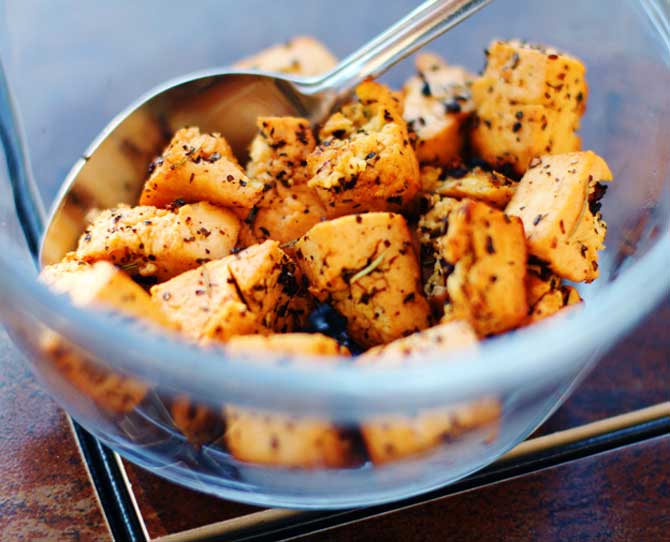 Tofu as a finger food