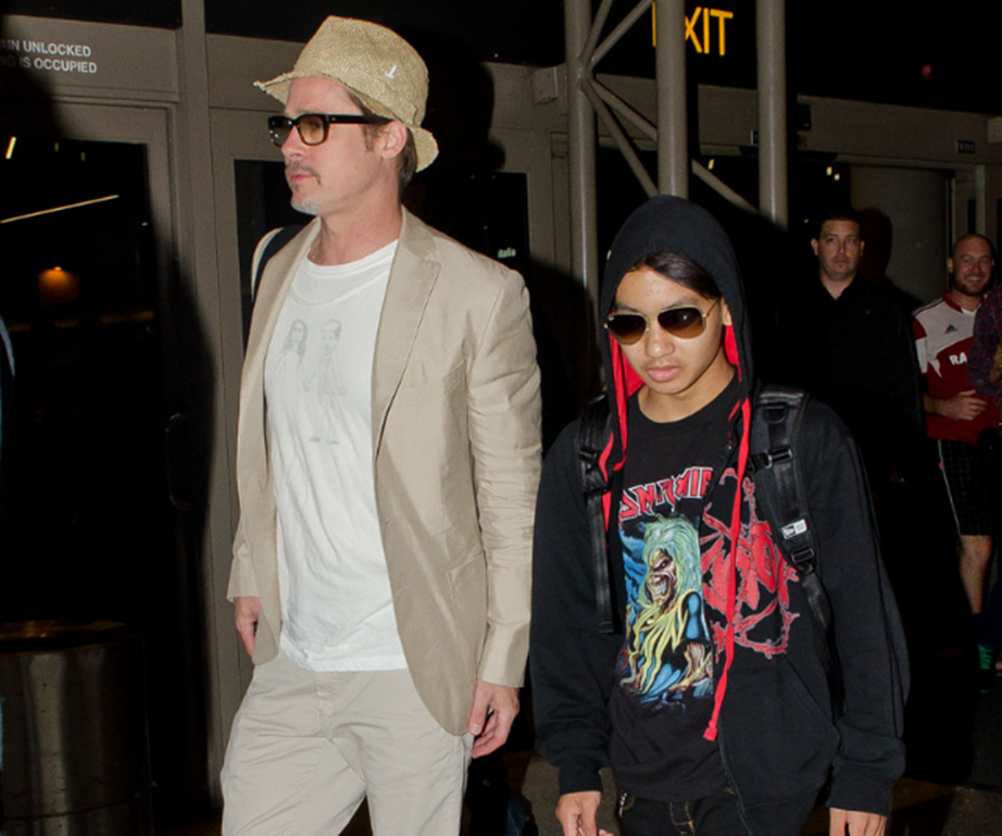 Brad Pitt and Maddox Chivan Jolie-Pitt