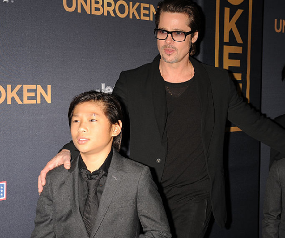 Pax Thien Jolie-Pitt and Brad Pitt