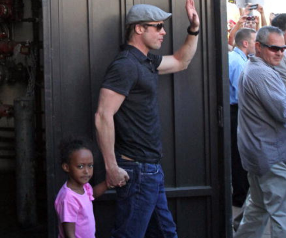 Brad Pitt and Zahara Marley Jolie-Pitt