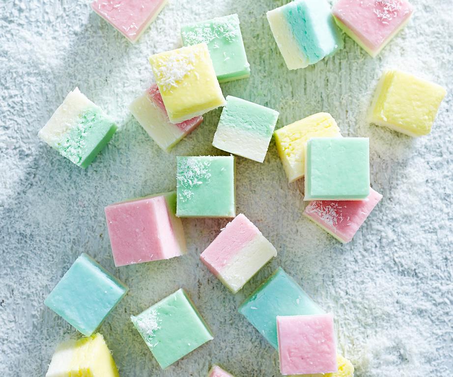 Pretty pastel coconut ice