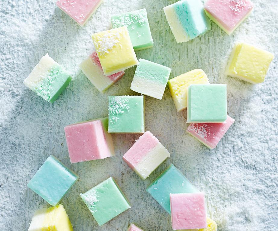 Pretty pastel coconut ice