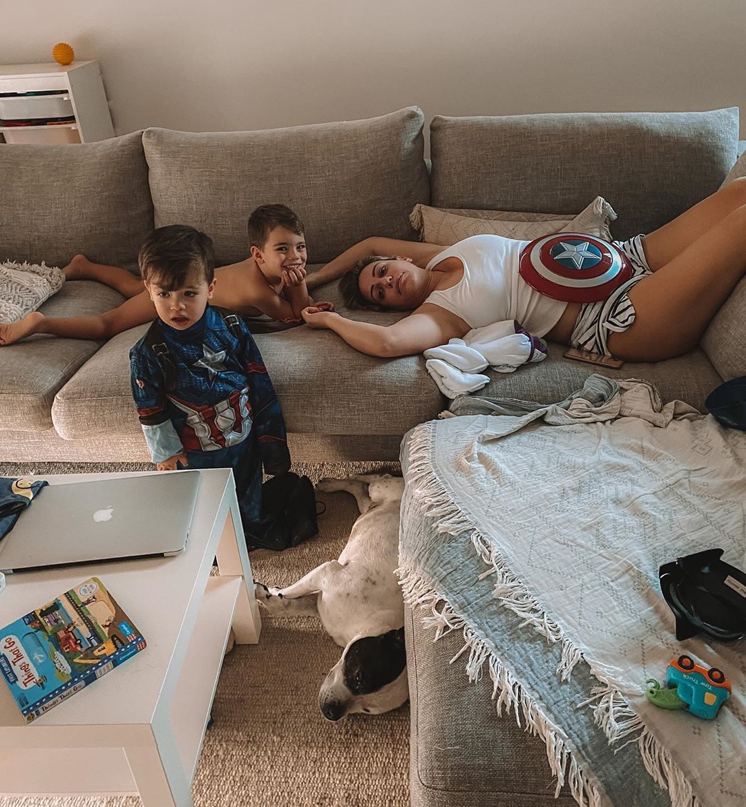 Bec Douros and family