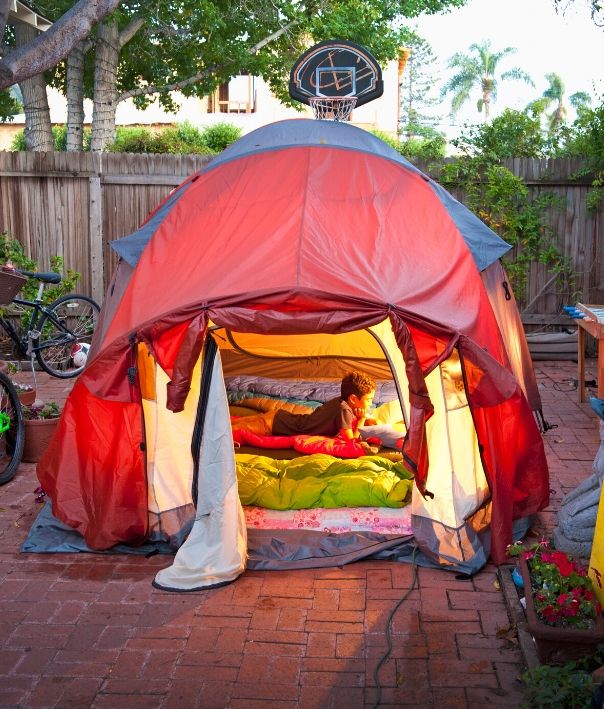 backyard camping tent