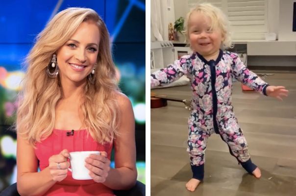 Carrie Bickmore’s 18-month-old takes her first steps: “I was starting to worry but all in good time”