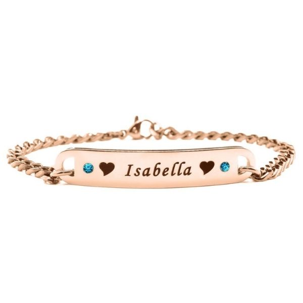 Personalised birthstone bracelet