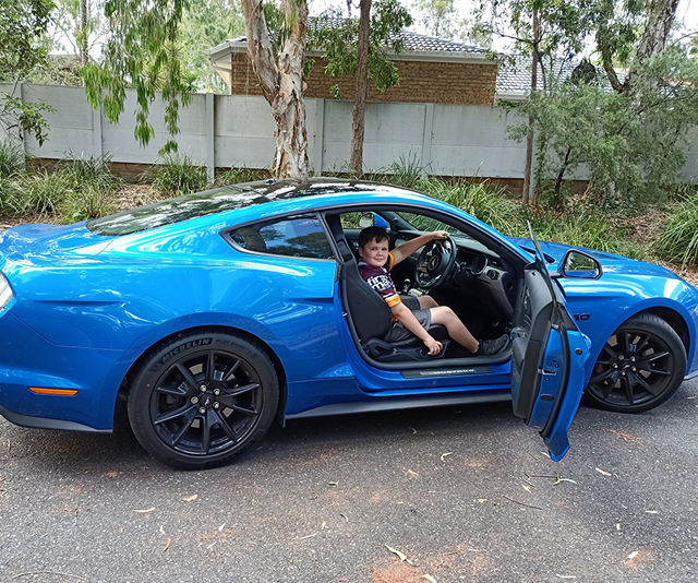 REAL LIFE: 10-year-old car designer’s dream comes true behind the wheel of a Mustang