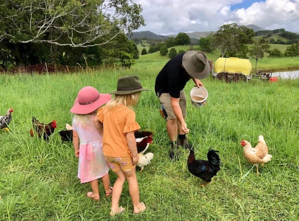 Family enjoying Hosanna Farm Stay