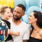 NRL star Benji Marshall and wife Zoe throw an epic superhero party for their three-year-old son