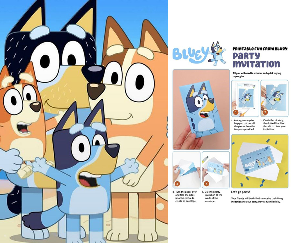 FREE official Bluey party invitations, available now!