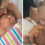 Jennifer Hawkins shares the adorable moment Frankie met baby brother Hendrix