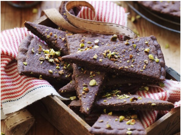 Chocolate Pistachio Shortbread