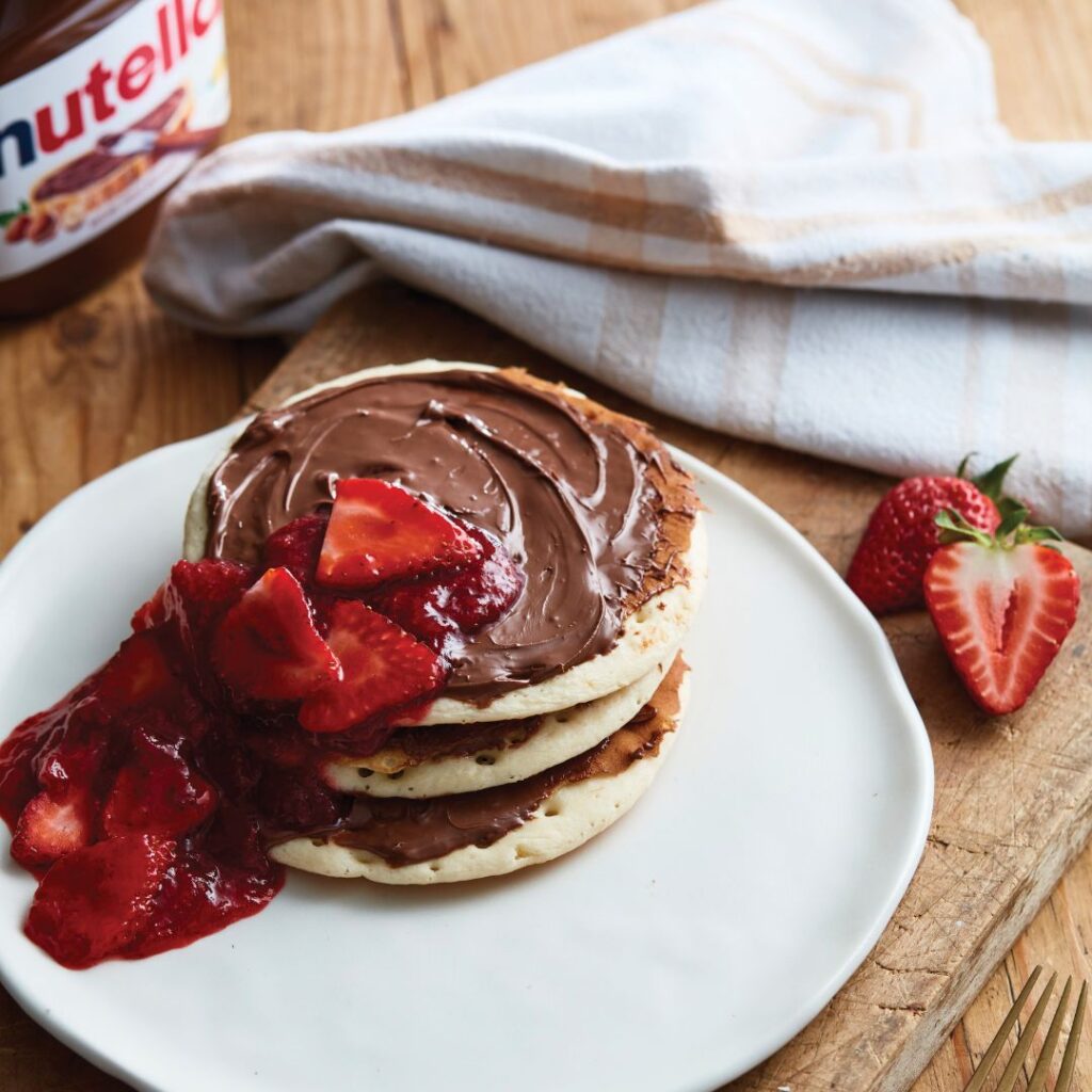 Ricotta Pancakes with Nutella