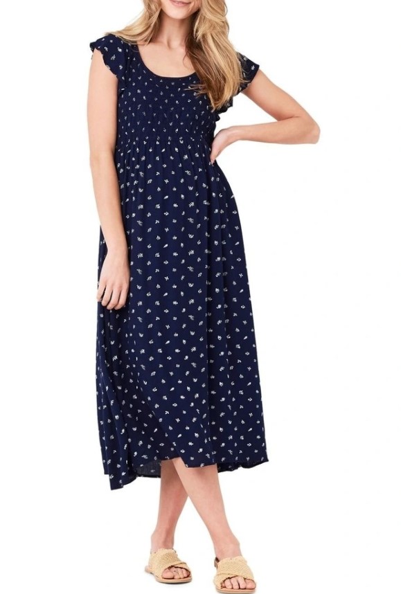 RIPE Bobbie Shirred Dress