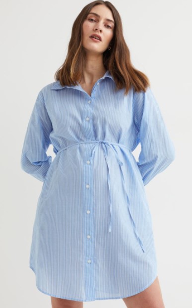 H&M MAMA Cotton Shirt Dress,