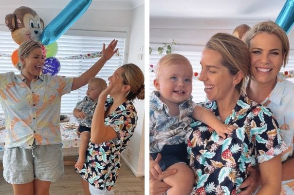 Fiona Falkiner and Hayley Willis celebrate their son’s first birthday – check out the adorable cake!