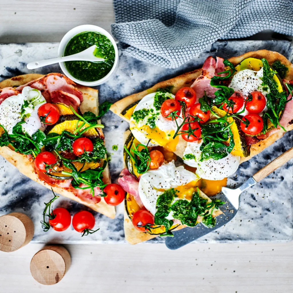 Women's weekly food breakfast bruschetta