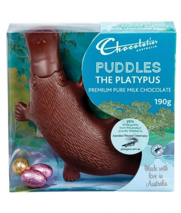 Chocolatier Australia Puddles the Platypus Pure Milk Chocolate