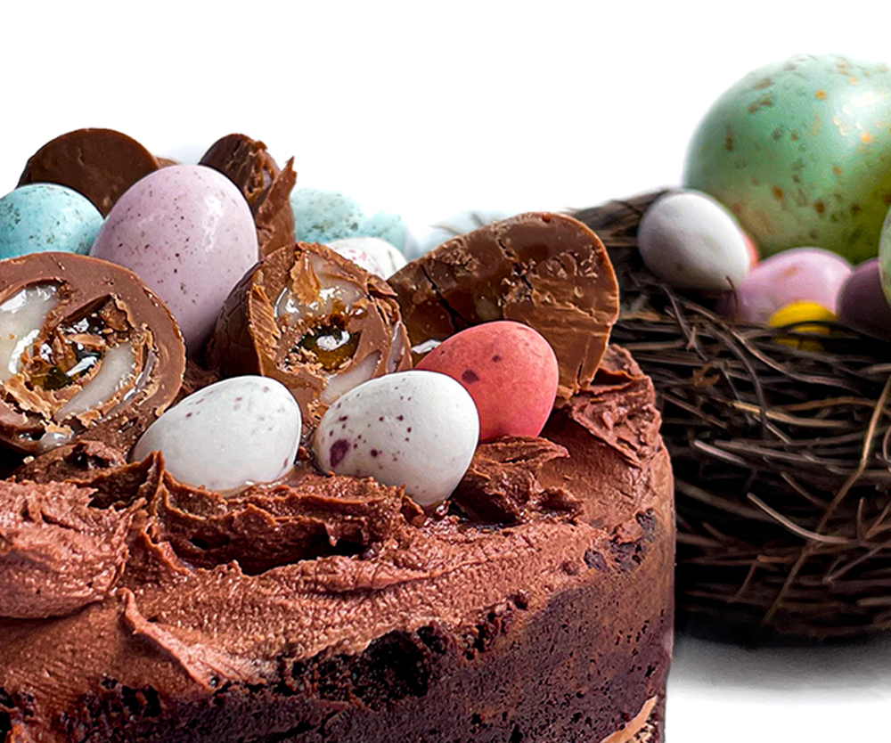 Dairy-free this Easter? You’ll love this Vegan Easter Egg Nest Mud Cake!