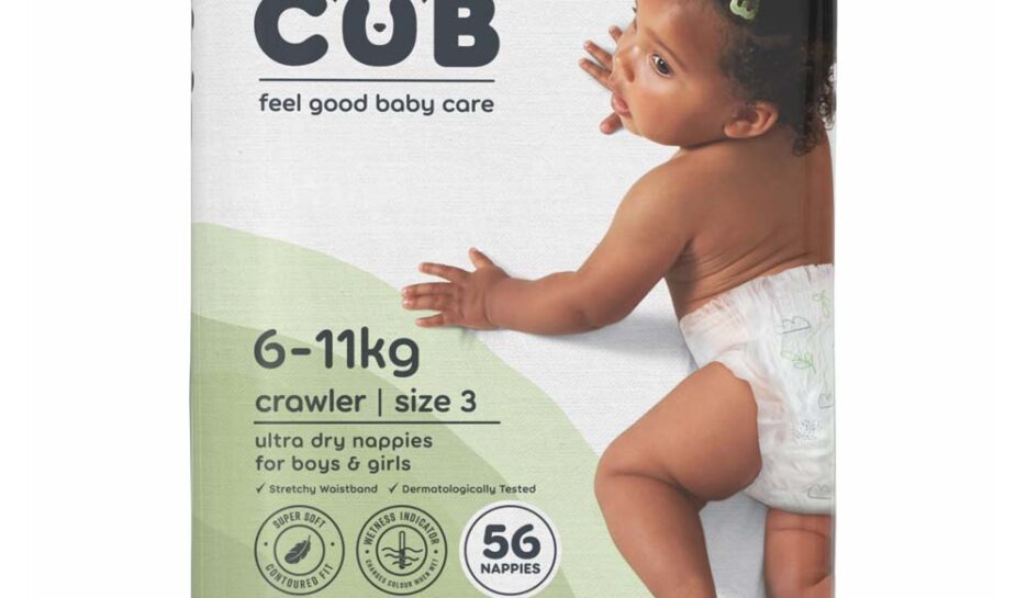 CUB Nappies Unisex Crawler Size 3 56 PACK