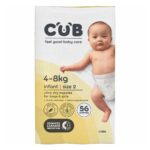CUB Nappies Unisex Infant Size 2 56 PACK