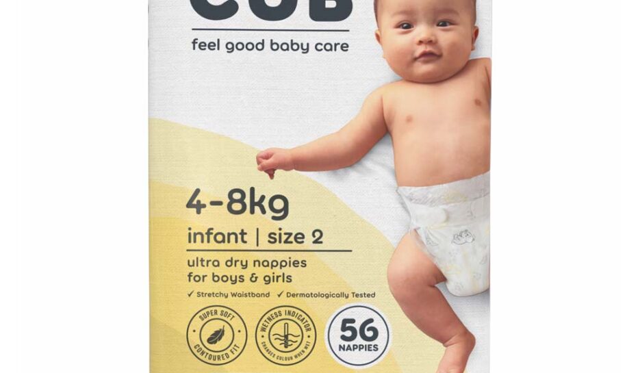 CUB Nappies Unisex Infant Size 2 56 PACK