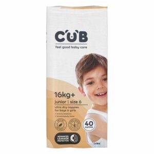 CUB Nappies Unisex Junior Size 6 40 PACK