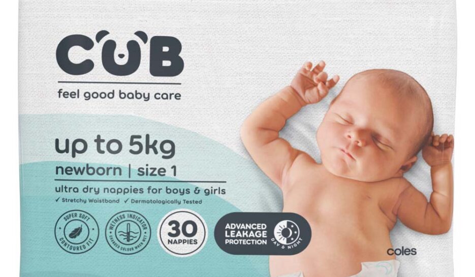 CUB Nappies Unisex Newborn Size 1 30 PACK
