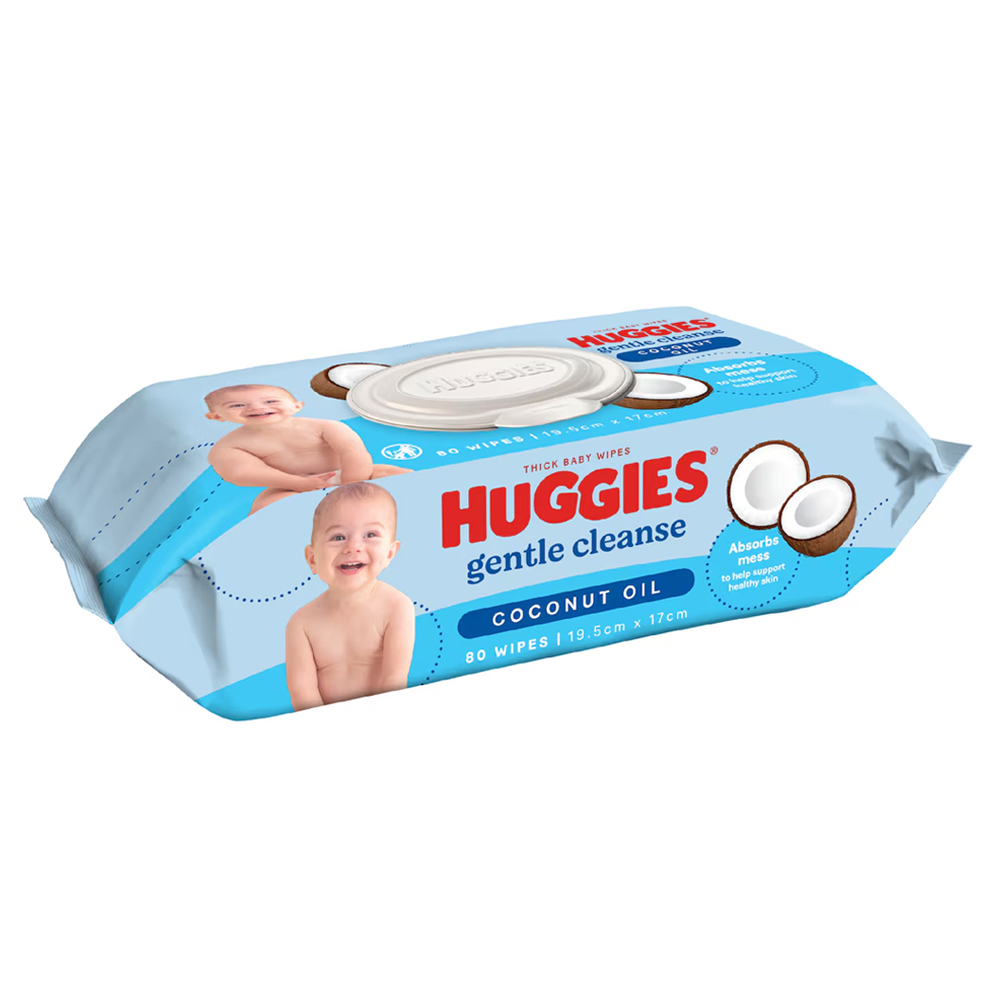 Huggies Gentle Cleanse Baby Wipes Coconut Oil