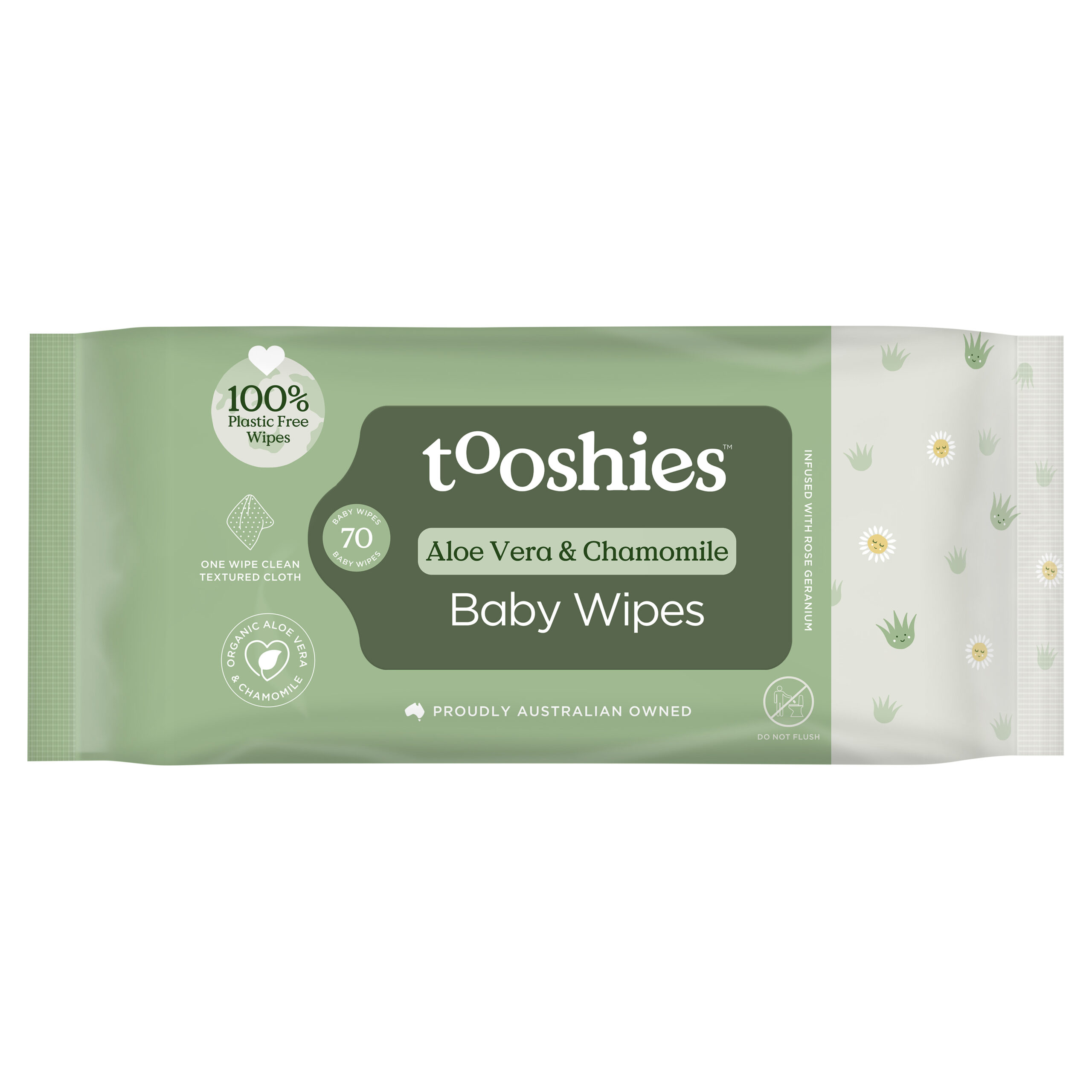 tooshies Aloe Vera & Chamomile Baby Wipes