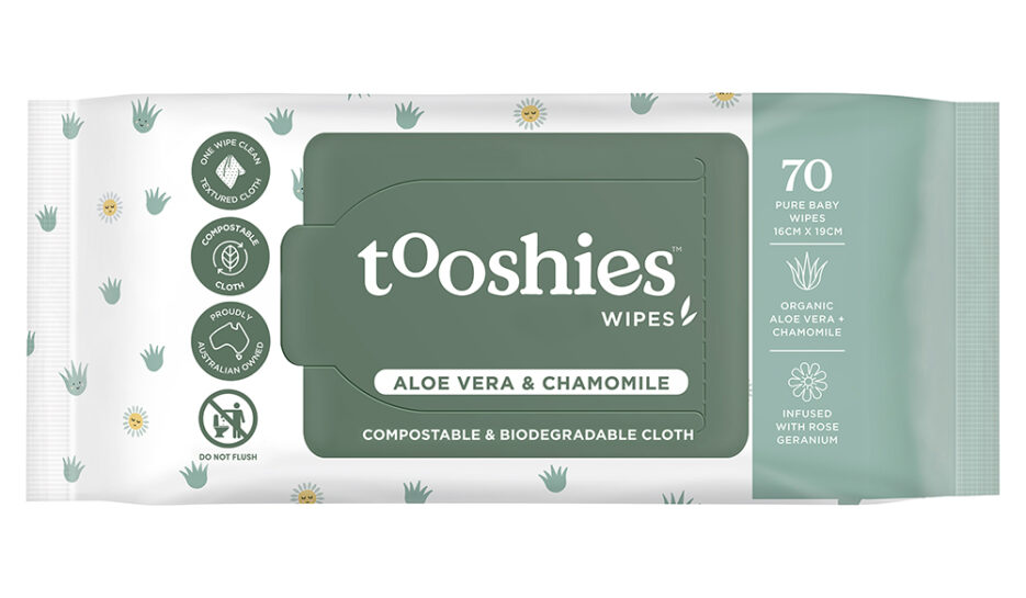 tooshies Aloe Vera & Chamomile Baby Wipes 70pk product shot