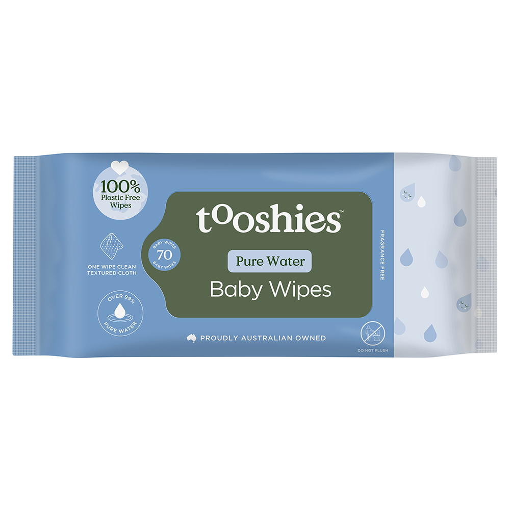 tooshies Pure Water Baby Wipes
