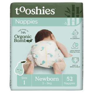 tooshies Nappies with Organic Bamboo, Size 1 Newborn