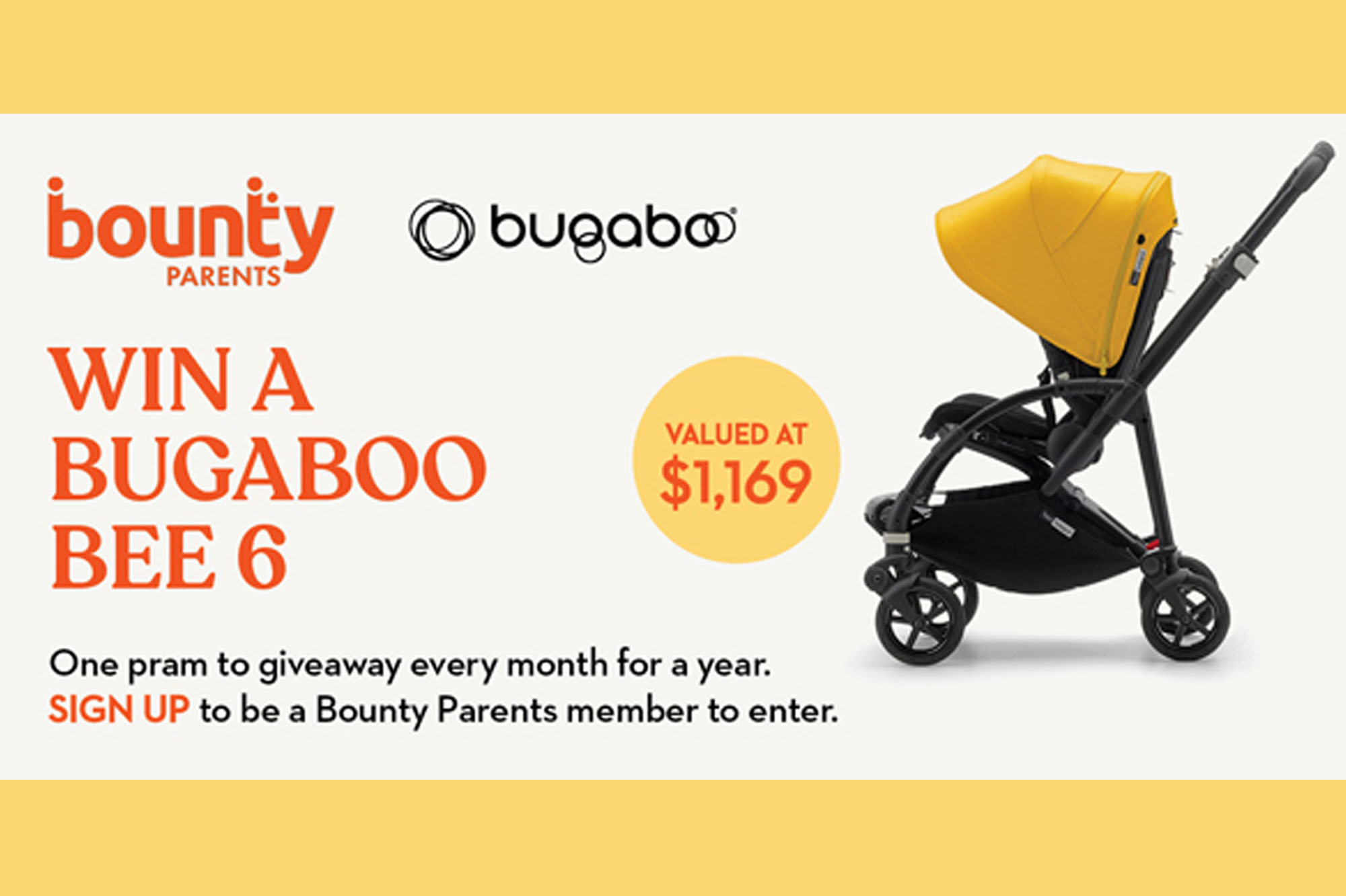 WE’RE GIVING AWAY ONE BUGABOO BEE A MONTH!