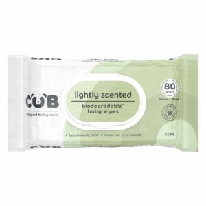 CUB Biodegradable Lightly Scented Baby Wipes 80 Pack