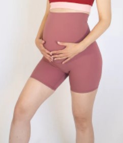 Emamaco Maternity Bike Shorts + Pockets - Rose
